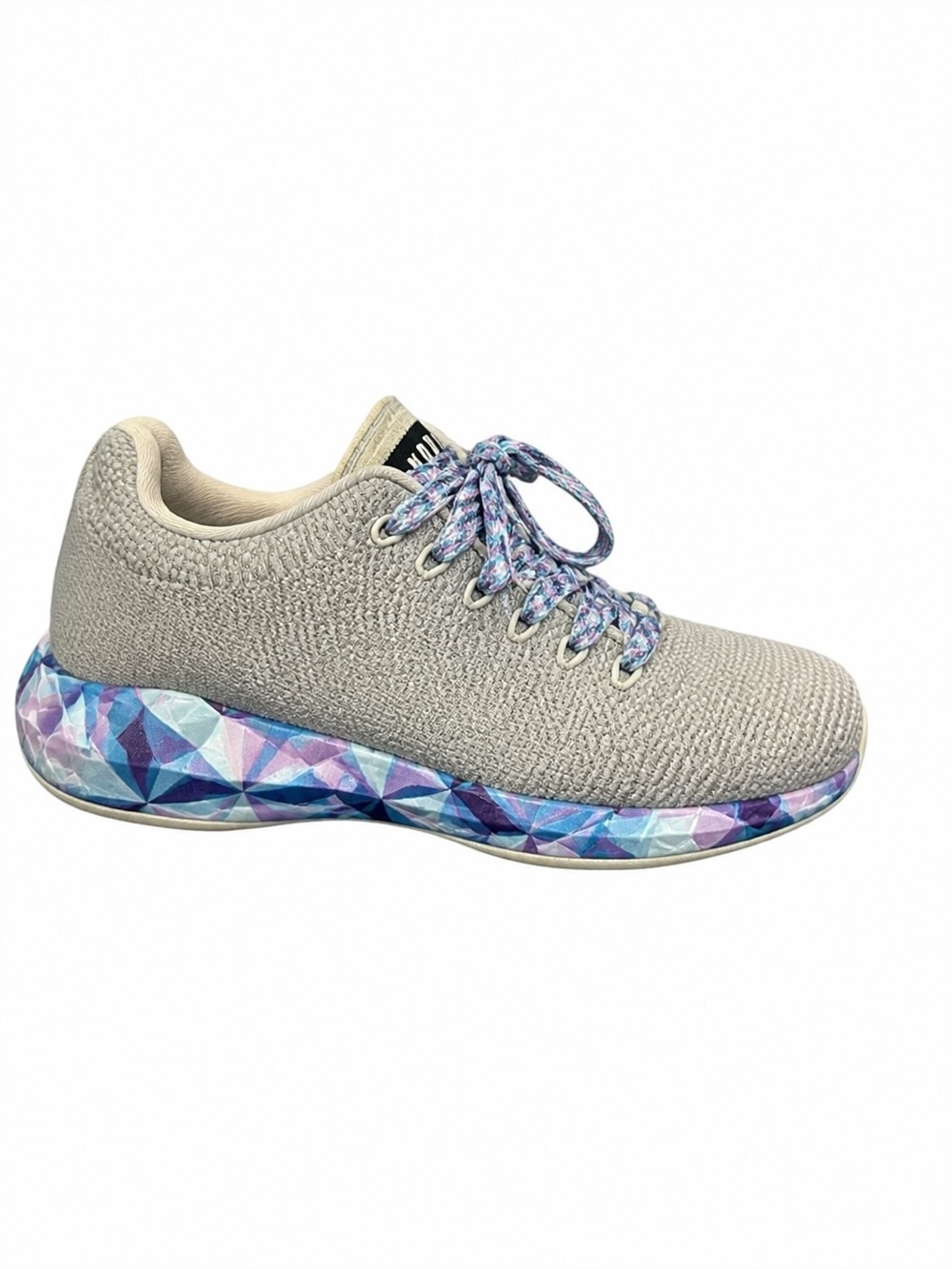 NoBull Arctic Prism Trainers Gray Blue Turquoise Multi size 7.5 Women Size 4 Men